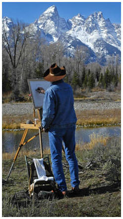 Ah..Plein Air Painting! Learn how to experience fresh air, beautiful scenery, birds singing and dead flies in the Alizarin Crimson.