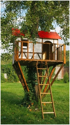 Build a Treehouse!  Click to print and use free plans and safe building guidelines. 